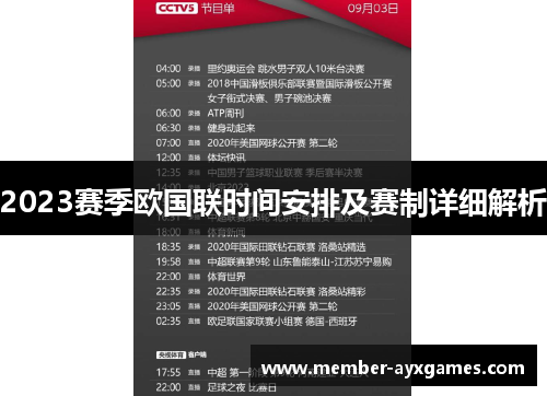2023赛季欧国联时间安排及赛制详细解析